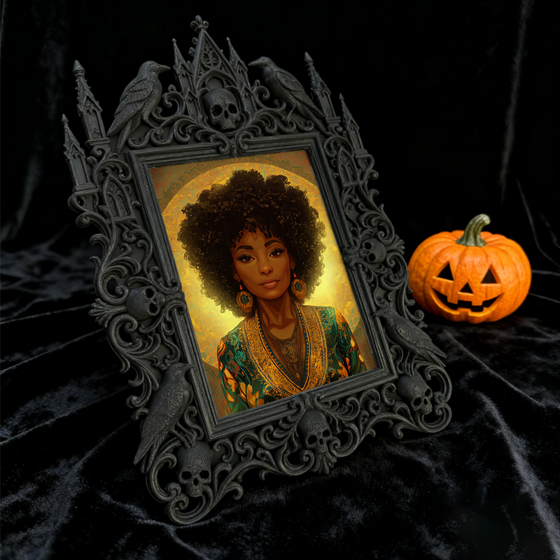 Shop-top-pick Gothic Dark-style Photo Frame | Vampire-themed Bedroom Nightstand Decor, Photo Ornament, Wall-mountable & Tabletop, Lightweigh
