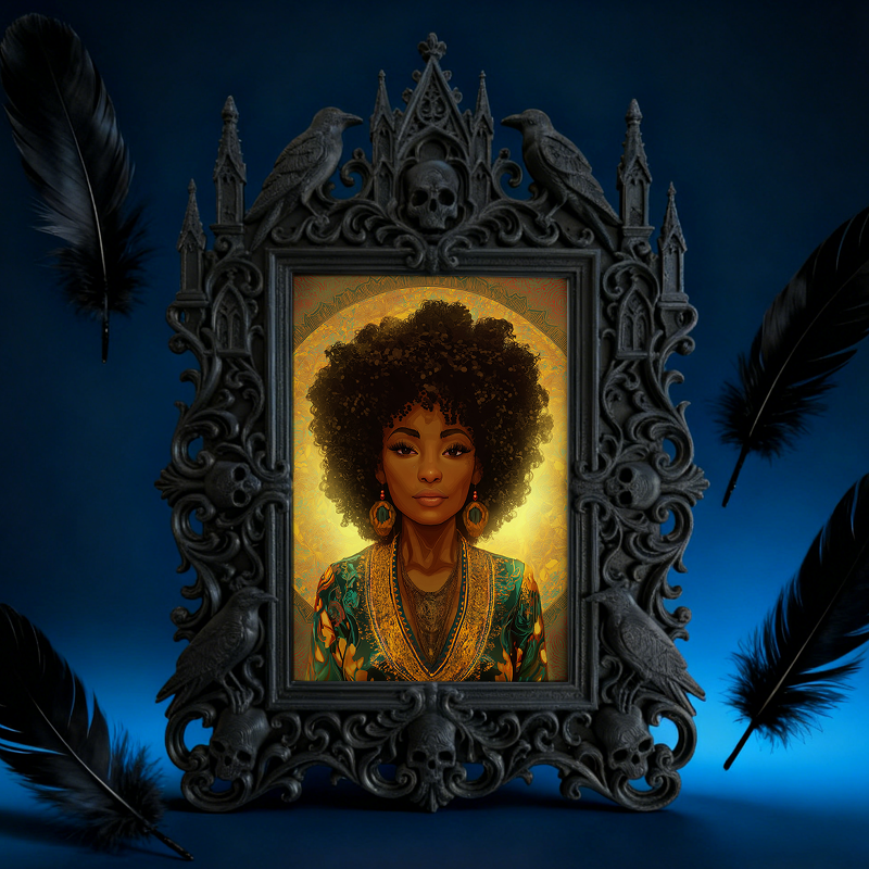 Shop-top-pick Gothic Dark-style Photo Frame | Vampire-themed Bedroom Nightstand Decor, Photo Ornament, Wall-mountable & Tabletop, Lightweigh