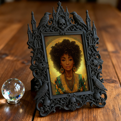 Shop-top-pick Gothic Dark-style Photo Frame | Vampire-themed Bedroom Nightstand Decor, Photo Ornament, Wall-mountable & Tabletop, Lightweigh