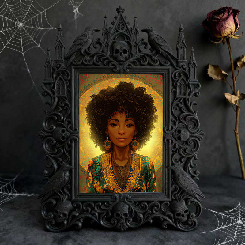 Shop-top-pick Gothic Dark-style Photo Frame | Vampire-themed Bedroom Nightstand Decor, Photo Ornament, Wall-mountable & Tabletop, Lightweigh