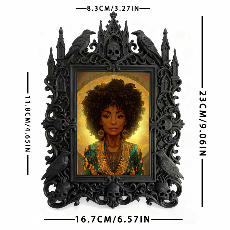 Shop-top-pick Gothic Dark-style Photo Frame | Vampire-themed Bedroom Nightstand Decor, Photo Ornament, Wall-mountable & Tabletop, Lightweigh