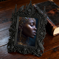 Bestselling-essential Gothic Dark-style Photo Frame | Witchy Bathroom Mirror Frame Decor, Photo Ornament, Dual-use Display, Retro Plastic Fr