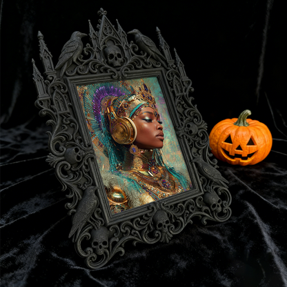 Highly-recommended Gothic Dark-style Photo Frame | Gothic Home Office Shelf Decor, Photo Ornament, Wall-mountable & Tabletop, Scratch-resist