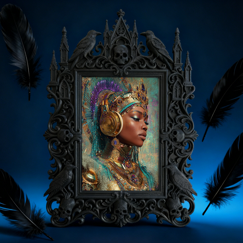 Highly-recommended Gothic Dark-style Photo Frame | Gothic Home Office Shelf Decor, Photo Ornament, Wall-mountable & Tabletop, Scratch-resist