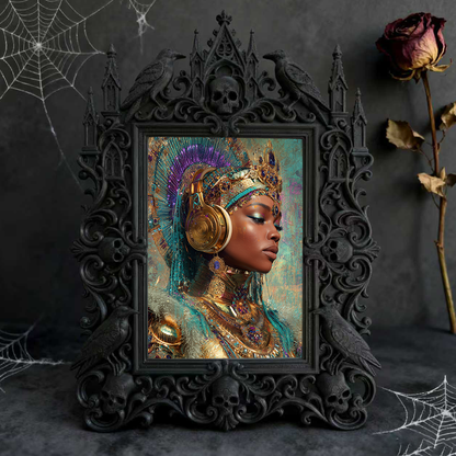 Highly-recommended Gothic Dark-style Photo Frame | Gothic Home Office Shelf Decor, Photo Ornament, Wall-mountable & Tabletop, Scratch-resist