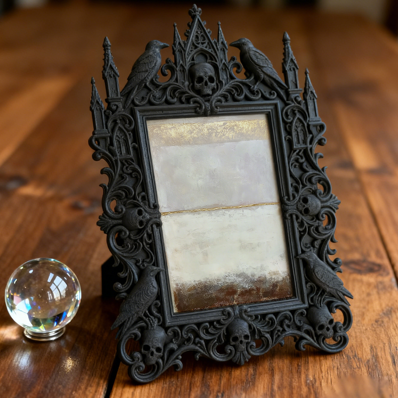 Trend-alert Gothic Dark-style Photo Frame | Dark Academia Study Table Decor, Photo Ornament, Wall/Table Dual-use, Eco-friendly Frame