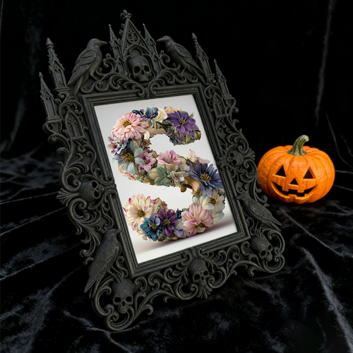 Must-snag Gothic Dark-style Photo Frame | Gothic Balcony Railing Decor, Photo Ornament, Wall-mountable & Tabletop, Slim Frame