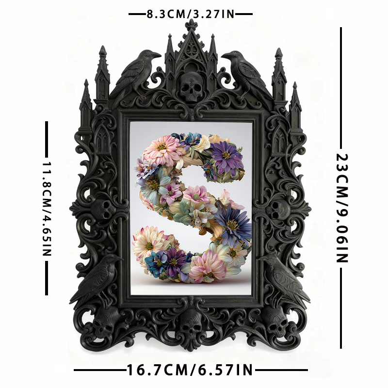 Must-snag Gothic Dark-style Photo Frame | Gothic Balcony Railing Decor, Photo Ornament, Wall-mountable & Tabletop, Slim Frame