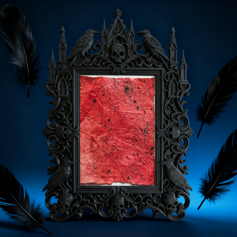 5-star-hit Gothic Dark-style Photo Frame | Werewolf-themed Cabin Bathroom Decor, Photo Ornament, Dual-use Display, Sturdy Frame