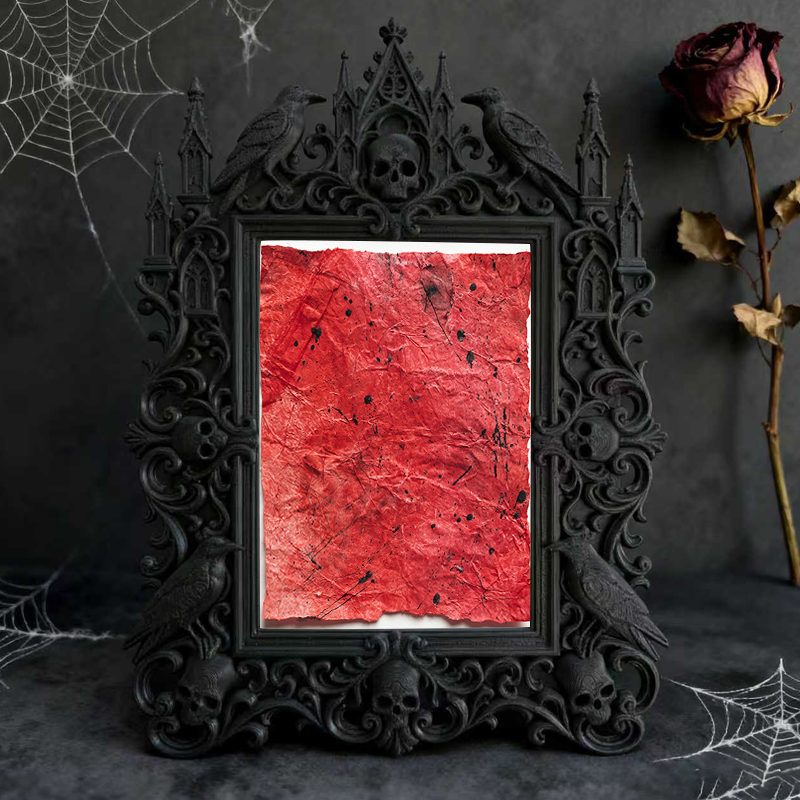 5-star-hit Gothic Dark-style Photo Frame | Werewolf-themed Cabin Bathroom Decor, Photo Ornament, Dual-use Display, Sturdy Frame