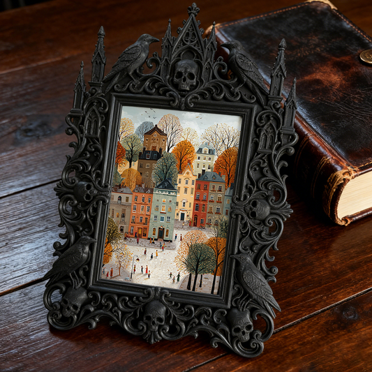 Exclusive-stock-pick Gothic Dark-style Photo Frame | Occult Home Yoga Corner Decor, Photo Ornament, Wall-mountable & Tabletop, Collectible F