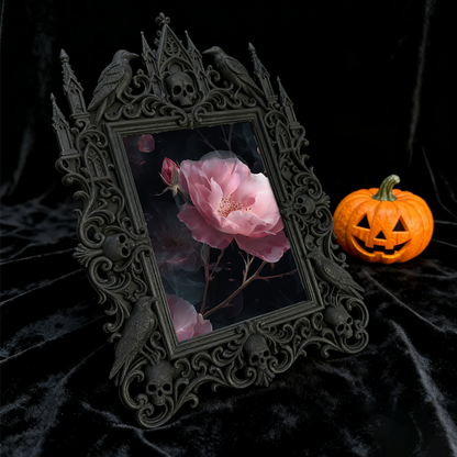 Reel-hit Gothic Dark-style Photo Frame | Gothic Kids’ Werewolf Themed Room Decor, Photo Ornament, Wall-mountable & Tabletop, High-gloss Fram