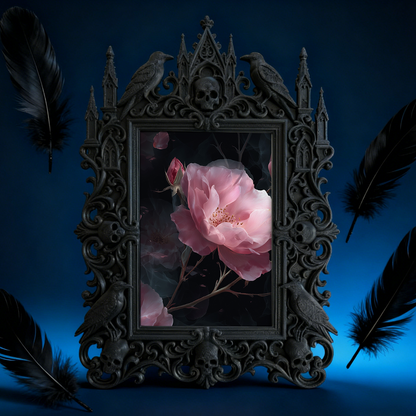 Reel-hit Gothic Dark-style Photo Frame | Gothic Kids’ Werewolf Themed Room Decor, Photo Ornament, Wall-mountable & Tabletop, High-gloss Fram