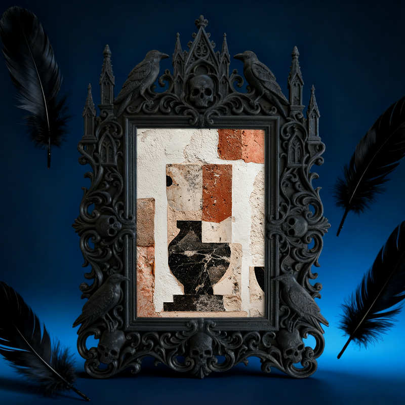 Hard-to-get Gothic Dark-style Photo Frame | Vampire LARP Themed Playroom Decor, Photo Ornament, Wall/Table Dual-use, Artistic Frame