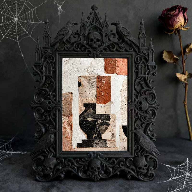 Hard-to-get Gothic Dark-style Photo Frame | Vampire LARP Themed Playroom Decor, Photo Ornament, Wall/Table Dual-use, Artistic Frame