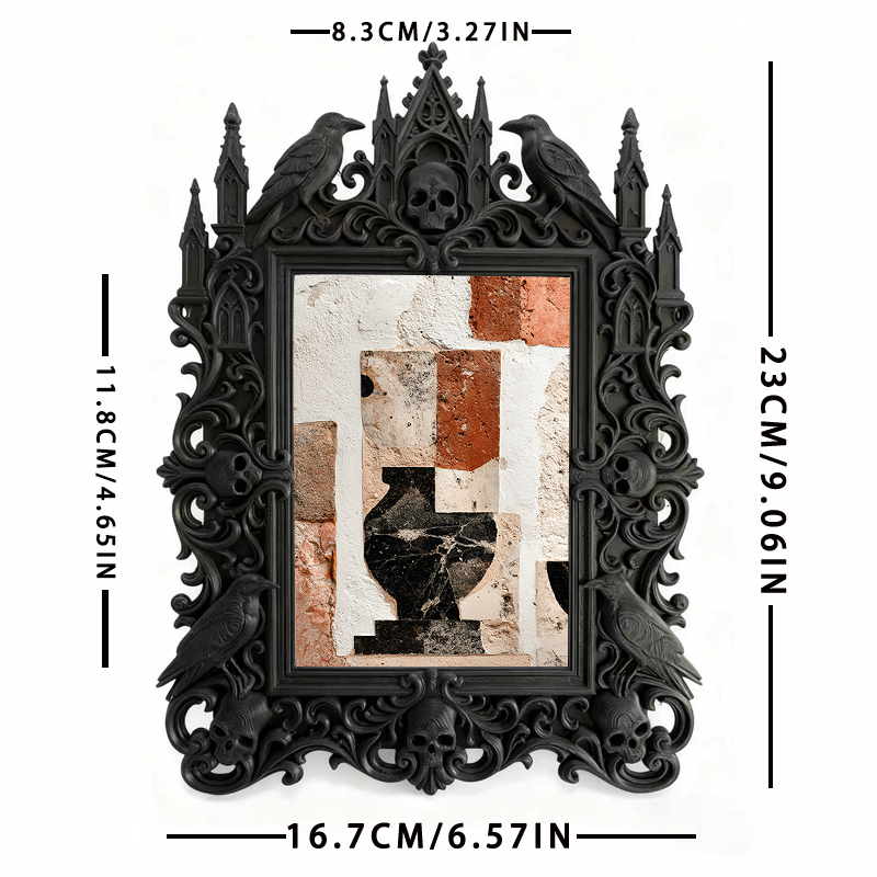 Hard-to-get Gothic Dark-style Photo Frame | Vampire LARP Themed Playroom Decor, Photo Ornament, Wall/Table Dual-use, Artistic Frame