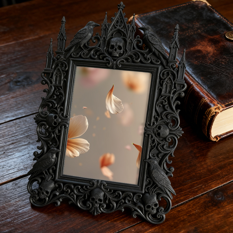 Customer-favorite Gothic Dark-style Photo Frame | Dark Academia Wax Seal Stamp Carving Shop Decor, Photo Ornament, Wall/Table Dual-use, Dura