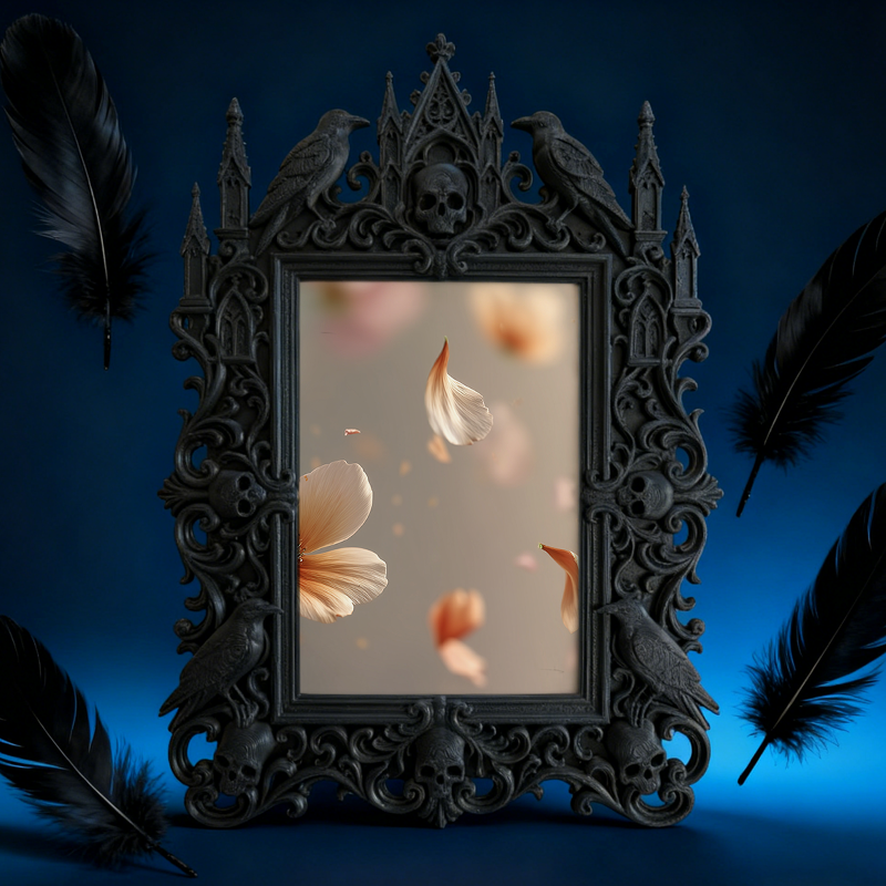 Customer-favorite Gothic Dark-style Photo Frame | Dark Academia Wax Seal Stamp Carving Shop Decor, Photo Ornament, Wall/Table Dual-use, Dura