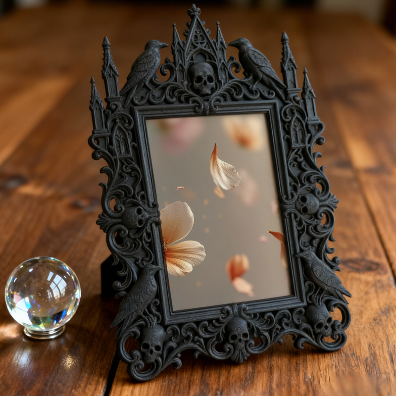 Customer-favorite Gothic Dark-style Photo Frame | Dark Academia Wax Seal Stamp Carving Shop Decor, Photo Ornament, Wall/Table Dual-use, Dura