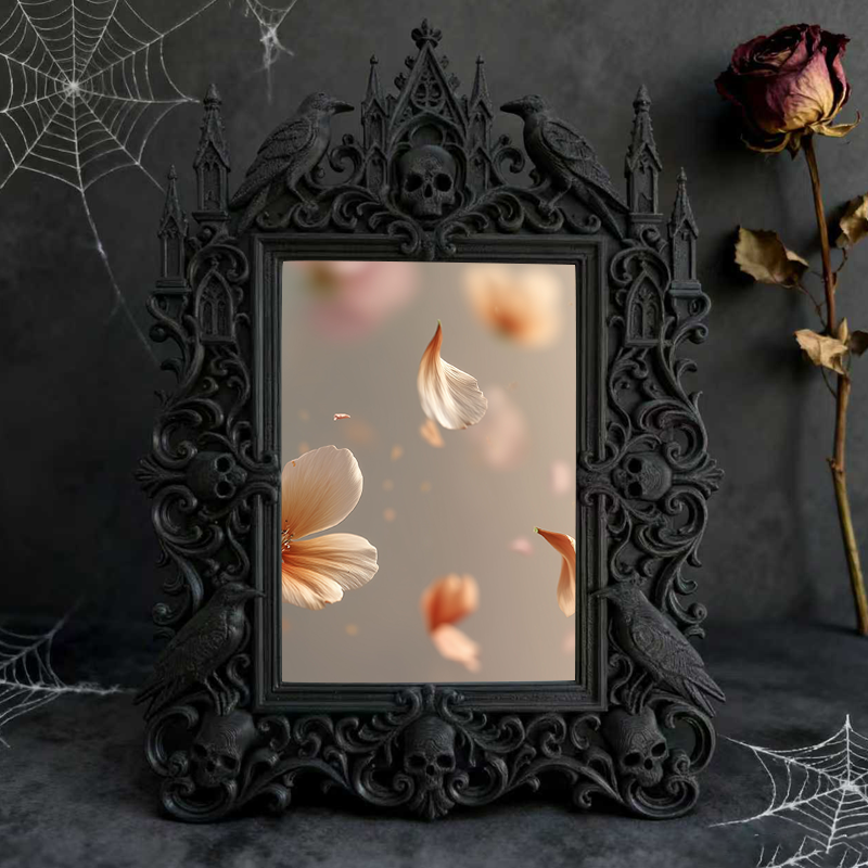 Customer-favorite Gothic Dark-style Photo Frame | Dark Academia Wax Seal Stamp Carving Shop Decor, Photo Ornament, Wall/Table Dual-use, Dura