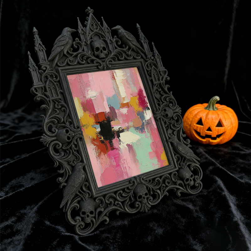 Shop-best-seller Gothic Dark-style Photo Frame | Vampire-themed Board Game Rental Shop Decor, Photo Ornament, Wall-mountable & Tabletop, Lig