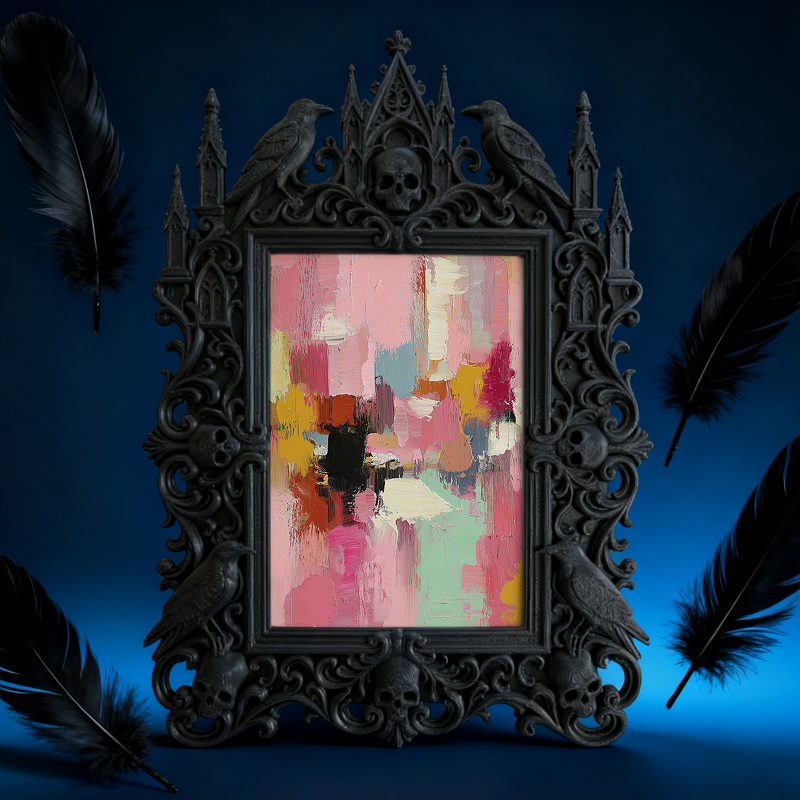 Shop-best-seller Gothic Dark-style Photo Frame | Vampire-themed Board Game Rental Shop Decor, Photo Ornament, Wall-mountable & Tabletop, Lig