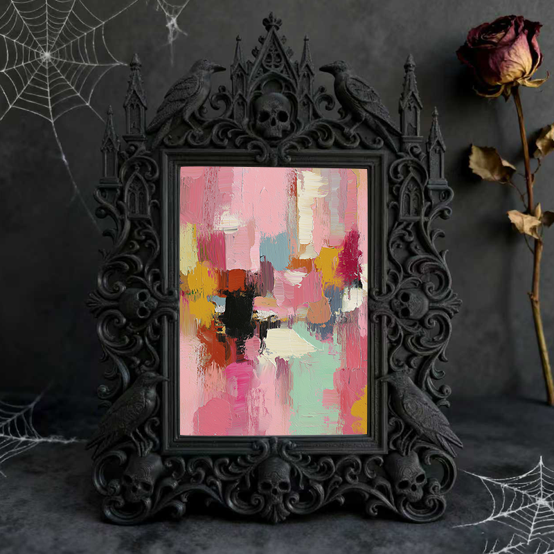 Shop-best-seller Gothic Dark-style Photo Frame | Vampire-themed Board Game Rental Shop Decor, Photo Ornament, Wall-mountable & Tabletop, Lig