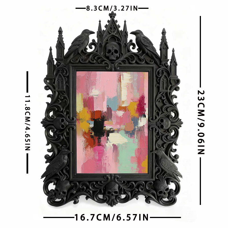 Shop-best-seller Gothic Dark-style Photo Frame | Vampire-themed Board Game Rental Shop Decor, Photo Ornament, Wall-mountable & Tabletop, Lig
