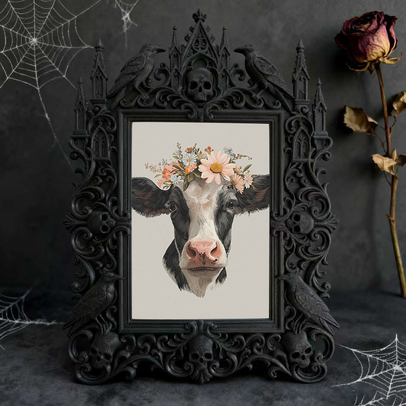 Highly-coveted Gothic Dark-style Photo Frame | Gothic Matte Lip Gloss Tasting Bar Decor, Photo Ornament, Wall-mountable & Tabletop, Scratch-