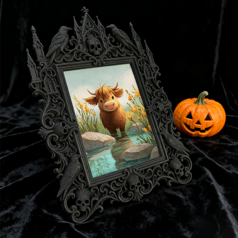 Bestselling-hit Gothic Dark-style Photo Frame | Punk Rock Vintage Concert Poster Shop Decor, Photo Ornament, Wall/Table Dual-use, Eco-friend