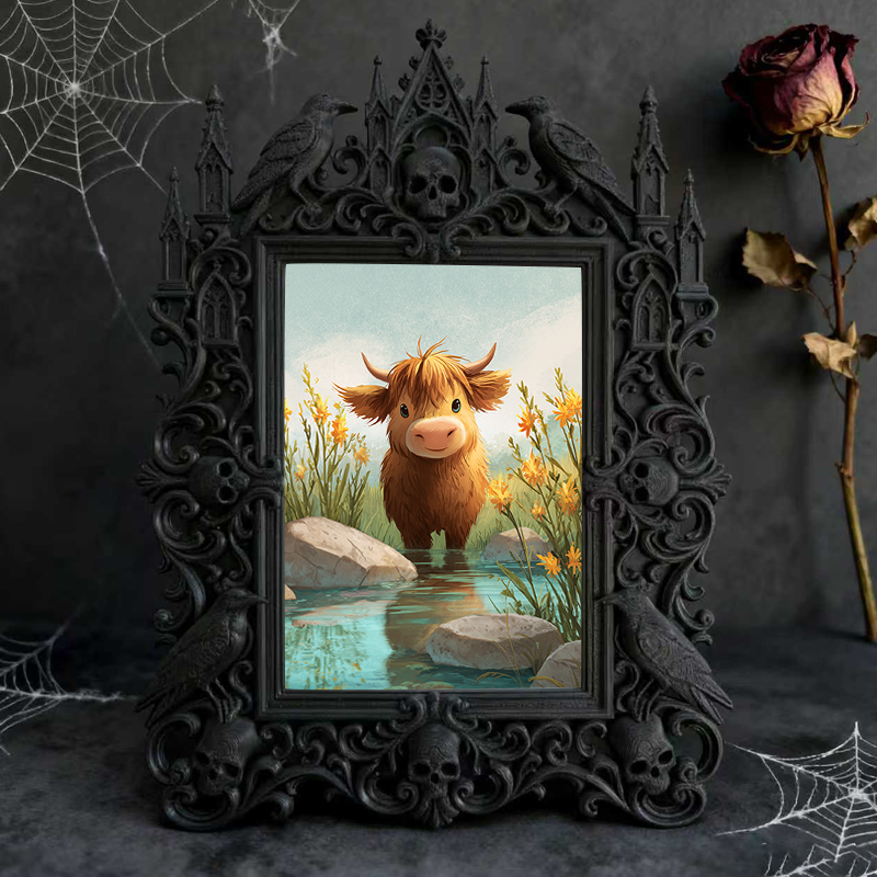 Bestselling-hit Gothic Dark-style Photo Frame | Punk Rock Vintage Concert Poster Shop Decor, Photo Ornament, Wall/Table Dual-use, Eco-friend