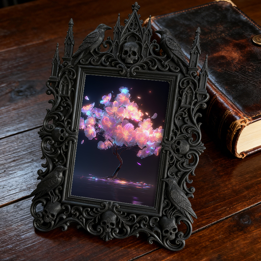 Exclusive-stock Gothic Dark-style Photo Frame | Occult Tarot Card Reading Mat Shop Decor, Photo Ornament, Wall-mountable & Tabletop, Collect
