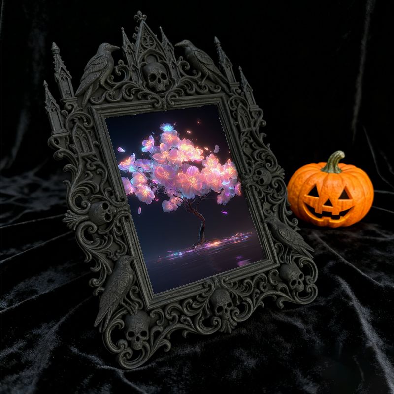 Exclusive-stock Gothic Dark-style Photo Frame | Occult Tarot Card Reading Mat Shop Decor, Photo Ornament, Wall-mountable & Tabletop, Collect