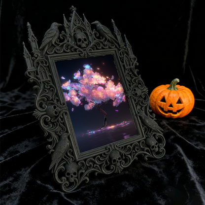 Exclusive-stock Gothic Dark-style Photo Frame | Occult Tarot Card Reading Mat Shop Decor, Photo Ornament, Wall-mountable & Tabletop, Collect