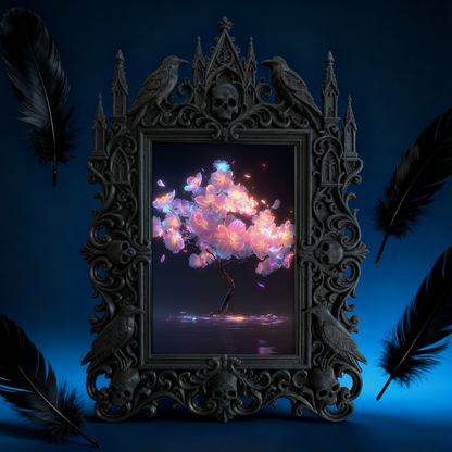 Exclusive-stock Gothic Dark-style Photo Frame | Occult Tarot Card Reading Mat Shop Decor, Photo Ornament, Wall-mountable & Tabletop, Collect