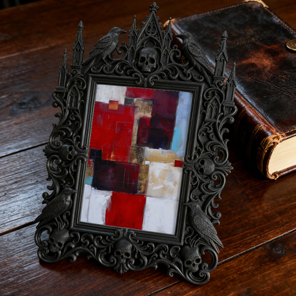 Insta-viral Gothic Dark-style Photo Frame | Gothic Eyelash Extension Training Studio Decor, Photo Ornament, Wall-mountable & Tabletop, High-