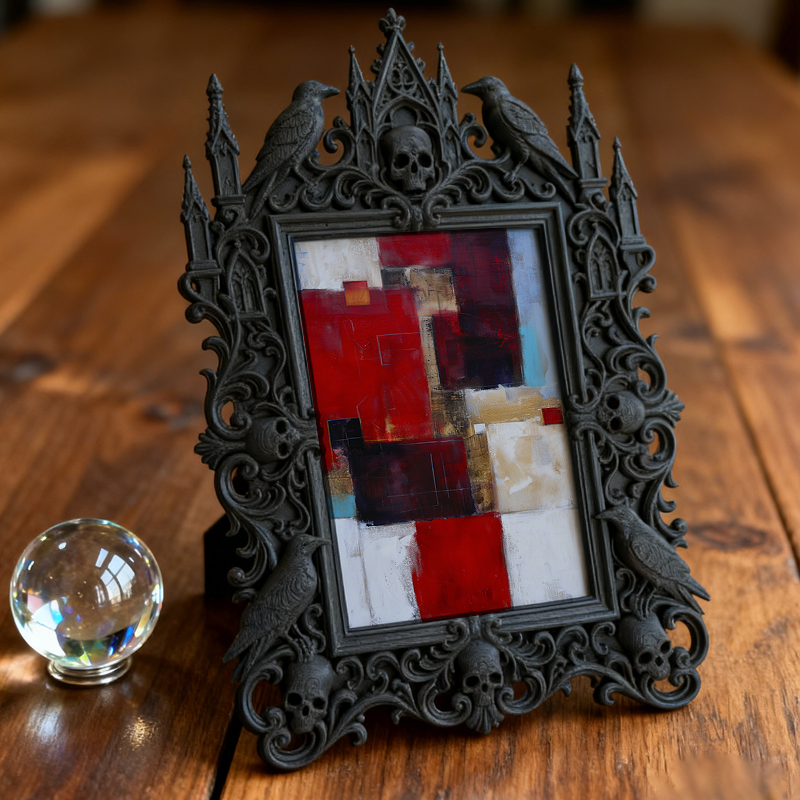 Insta-viral Gothic Dark-style Photo Frame | Gothic Eyelash Extension Training Studio Decor, Photo Ornament, Wall-mountable & Tabletop, High-