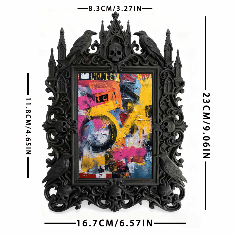 Hard-to-come-by Gothic Dark-style Photo Frame | Vampire Cosplay Contact Lens Shop Decor, Photo Ornament, Wall/Table Dual-use, Artistic Frame