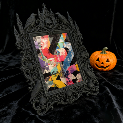 One-of-a-kind-vibe Gothic Dark-style Photo Frame | Witchy Herbal Infusion Bottle Shop Decor, Photo Ornament, Wall-mountable & Tabletop, Port