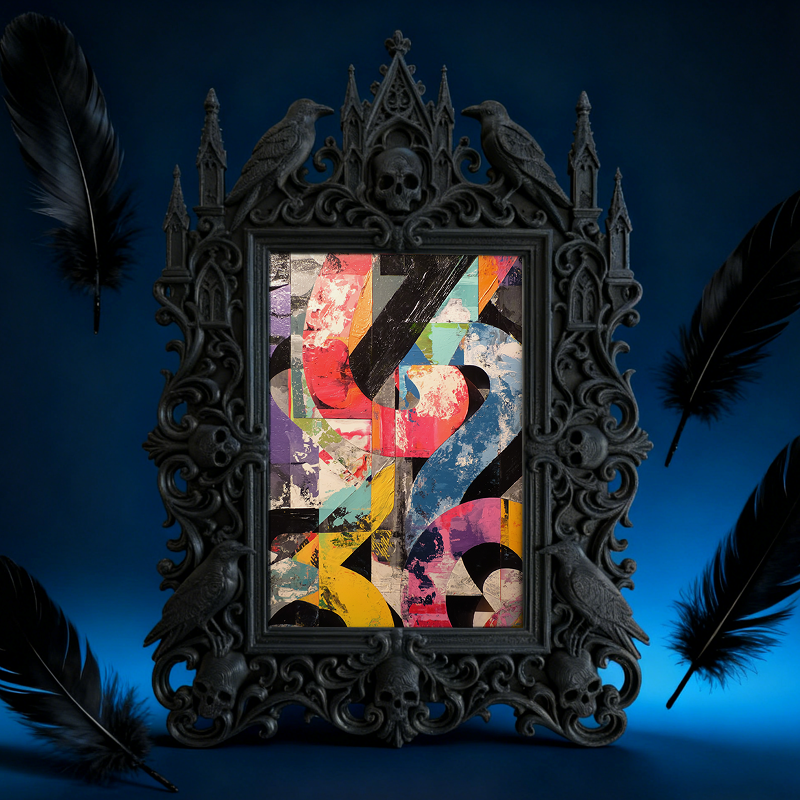 One-of-a-kind-vibe Gothic Dark-style Photo Frame | Witchy Herbal Infusion Bottle Shop Decor, Photo Ornament, Wall-mountable & Tabletop, Port