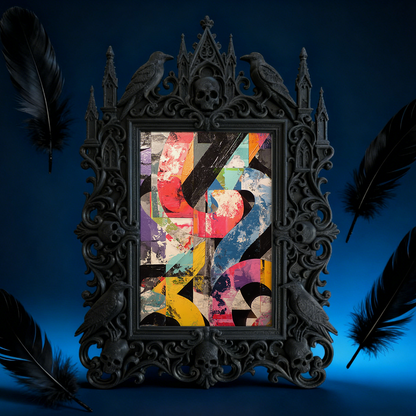 One-of-a-kind-vibe Gothic Dark-style Photo Frame | Witchy Herbal Infusion Bottle Shop Decor, Photo Ornament, Wall-mountable & Tabletop, Port
