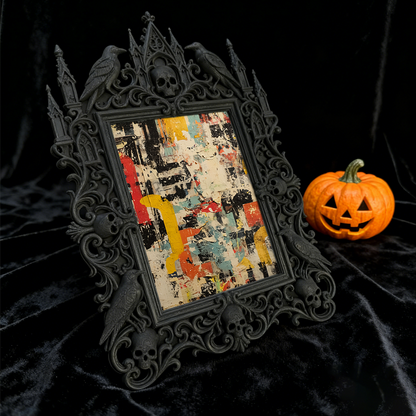 Sturdy-durable Gothic Dark-style Photo Frame | Gothic Custom Leather Wallet Workshop Decor, Photo Ornament, Dual-use Display, Wear-resistant