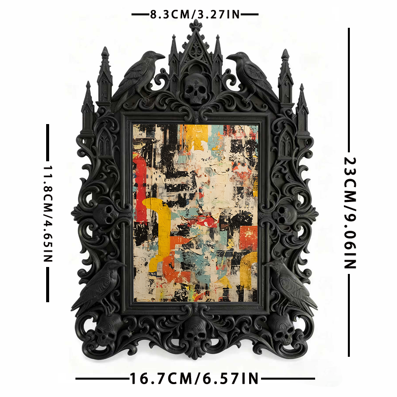 Sturdy-durable Gothic Dark-style Photo Frame | Gothic Custom Leather Wallet Workshop Decor, Photo Ornament, Dual-use Display, Wear-resistant