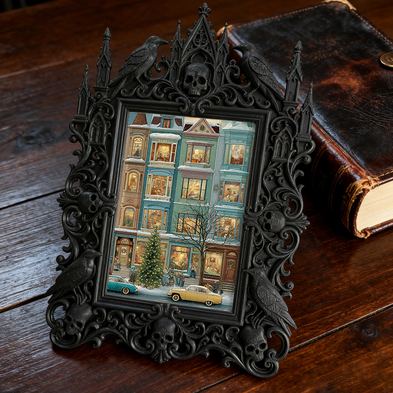 Collector-favorite Gothic Dark-style Photo Frame | Vintage Horror Comic Book Storage Shop Decor, Photo Ornament, Wall/Table Dual-use, Displa