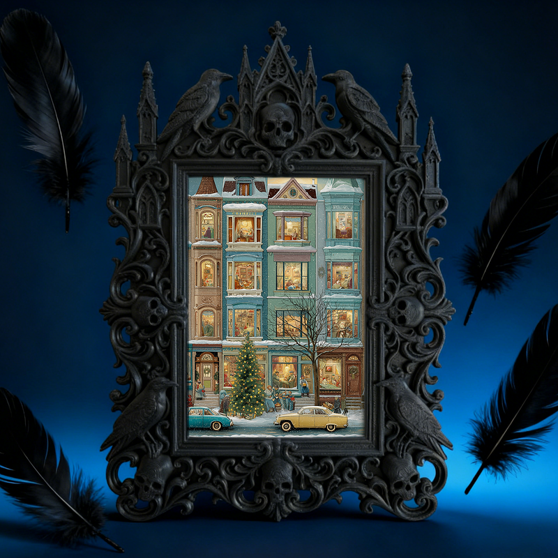 Collector-favorite Gothic Dark-style Photo Frame | Vintage Horror Comic Book Storage Shop Decor, Photo Ornament, Wall/Table Dual-use, Displa