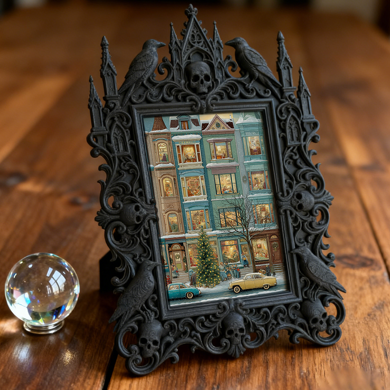 Collector-favorite Gothic Dark-style Photo Frame | Vintage Horror Comic Book Storage Shop Decor, Photo Ornament, Wall/Table Dual-use, Displa