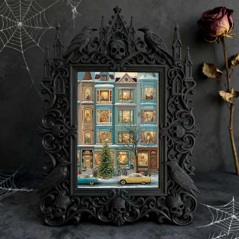 Collector-favorite Gothic Dark-style Photo Frame | Vintage Horror Comic Book Storage Shop Decor, Photo Ornament, Wall/Table Dual-use, Displa