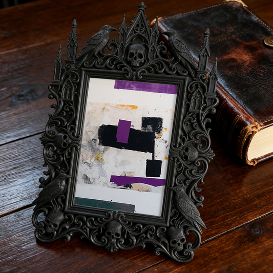 Cute-spooky-vibe Gothic Dark-style Photo Frame | Gothic Pet Halloween Ghost Costume Shop Decor, Photo Ornament, Dual-use Display, Cute Frame