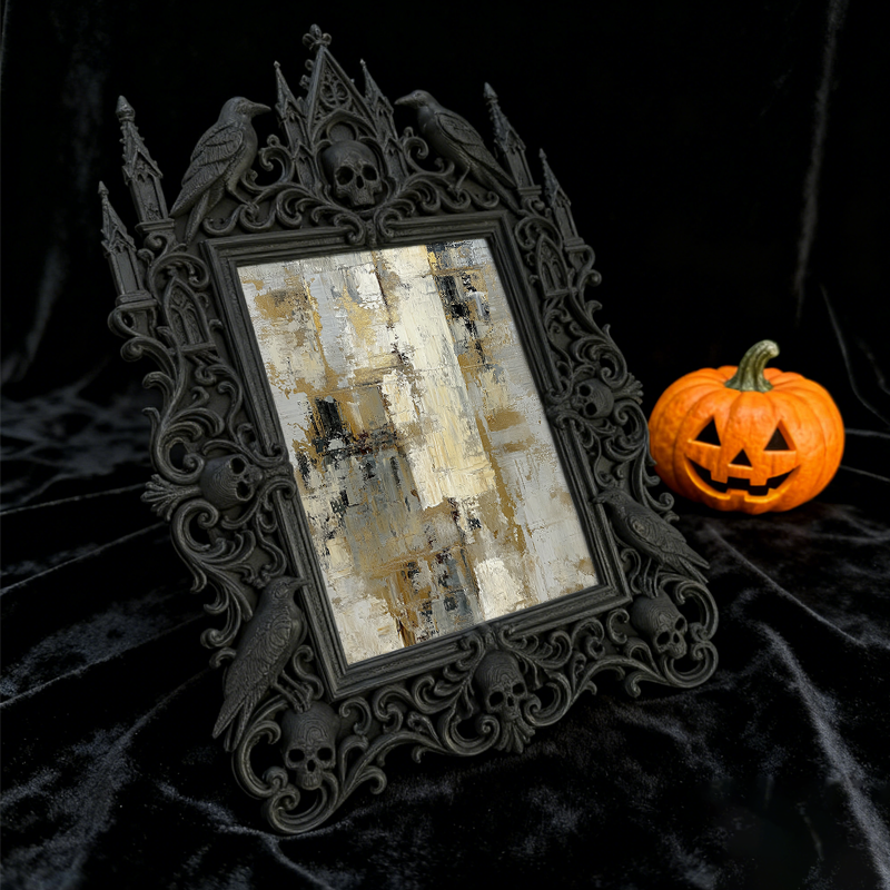 Shop-favorite-pick Gothic Dark-style Photo Frame | Witchy Herbal Divination Party Decor, Photo Ornament, Wall/Table Dual-use, Durable Frame