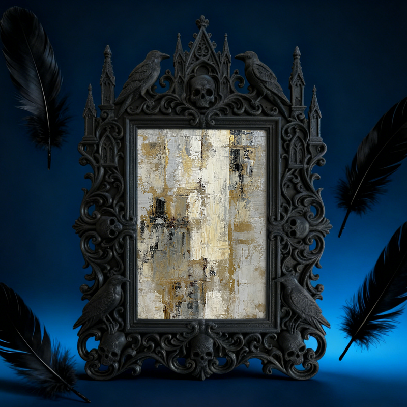 Shop-favorite-pick Gothic Dark-style Photo Frame | Witchy Herbal Divination Party Decor, Photo Ornament, Wall/Table Dual-use, Durable Frame